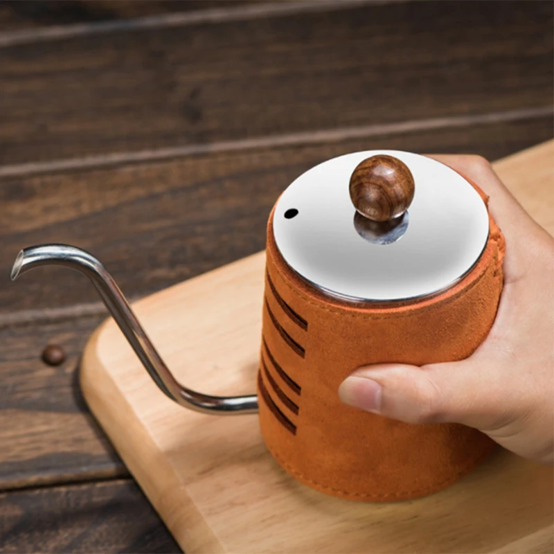 

0.5L Stainless Steel Coffee Pot Handleless Anti-Hot Drip Kettle Coffee Maker with Gooseneck Spout Coffee Tea Pot
