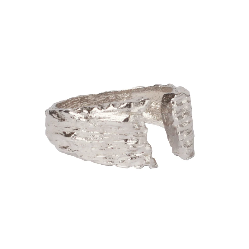 

925 стерлингового серебра нишу дизайн кольцо неправильной накладным ресницам темно холодной Стиль для мужчин и для женщин ювелирные изделия...