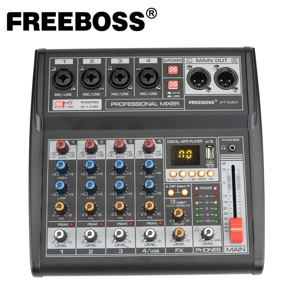 Freeboss портативный блок питания 5 в пост. Тока Bluetooth USB интерфейс 4 канала 16 эффектов