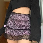 Женская кружевная юбка в готическом стиле, винтажная мини-юбка в стиле панк 90-х