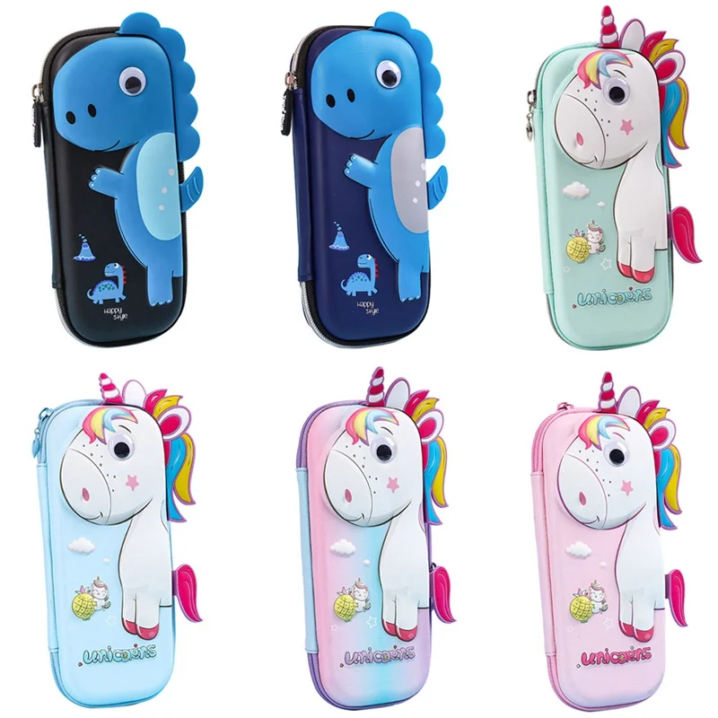 

1Pcs Dream Unicorn Simple Pencils Bags Kawaii Girl Pencil Case Durable Large Capacity School Supplies Stationery Pencile Case