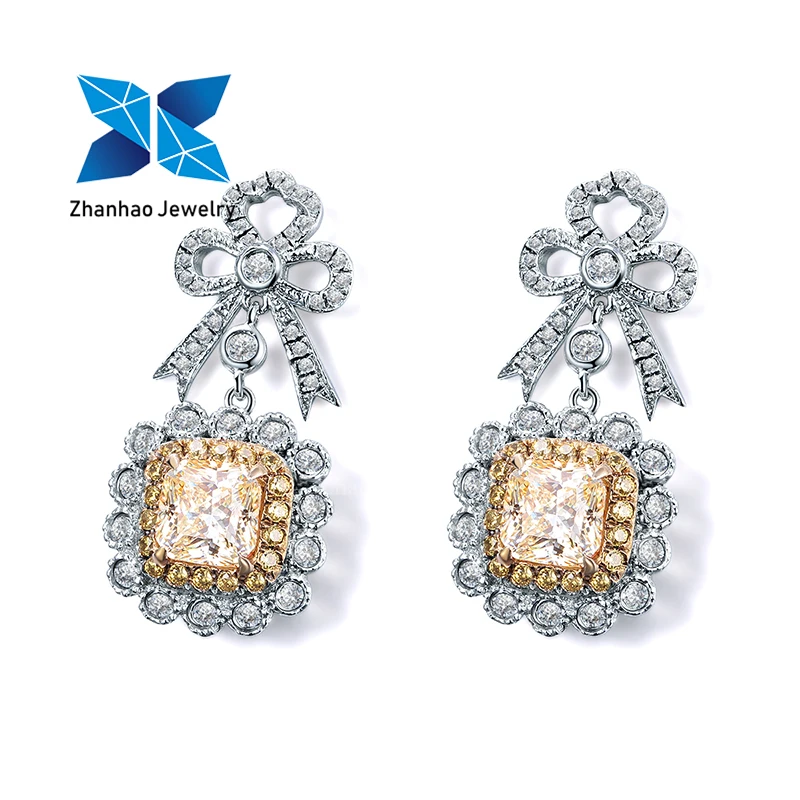 Ювелирные изделия Zhanhao жёлтые бриллианты имитация луковистой резки новейшие