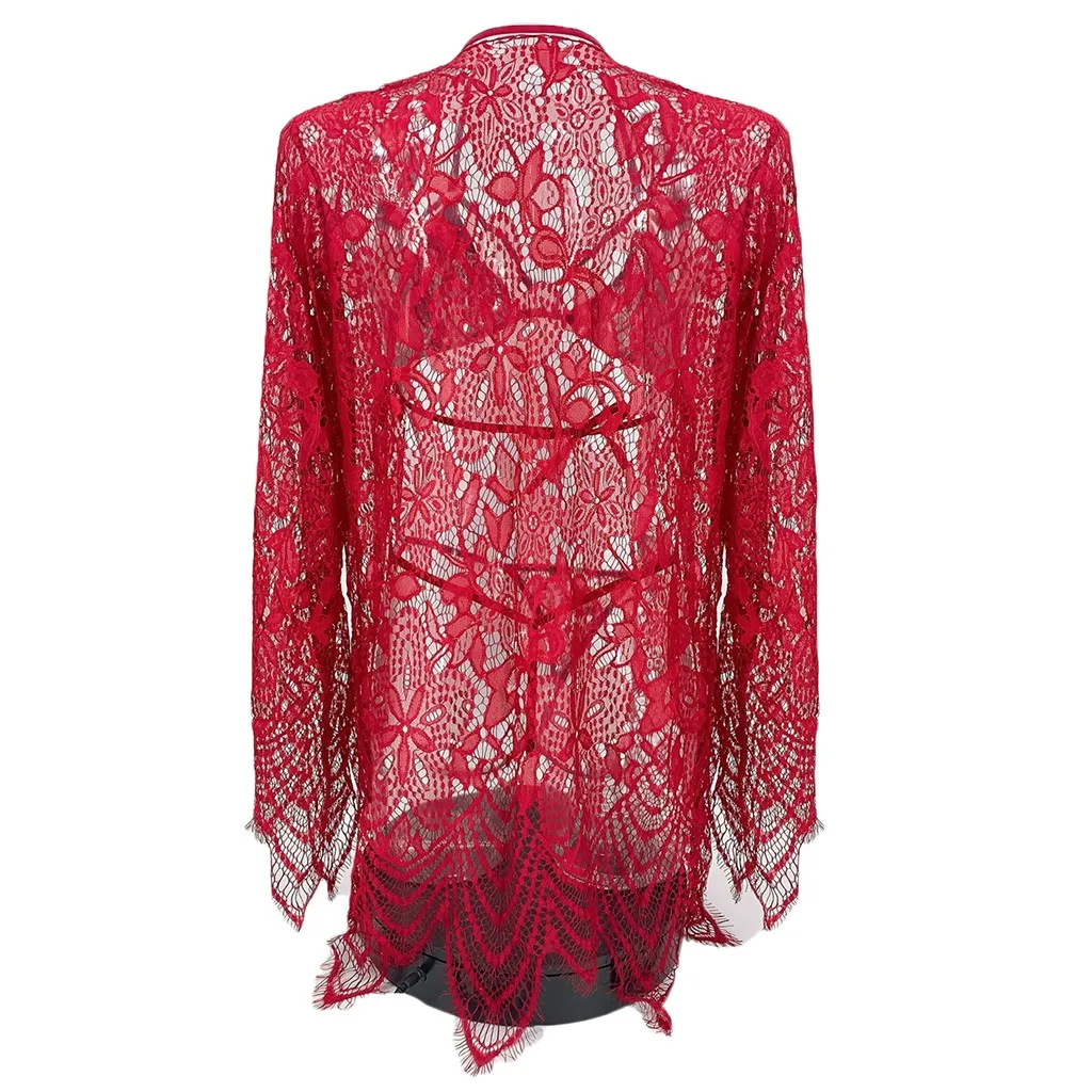 

3PC Women Sexy Lingerie Floral Lace Sexy Underwear Porno Trim Up Robe Bra Panty Set Nightgown Erotic Babydoll Langerie Plus Size