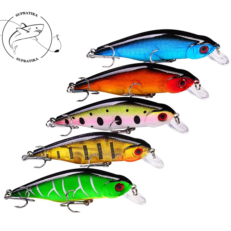 

Artificial Minnow Floating Wobbler 12g/95mm Fishing Lure Hard Bait 3D Eyes Freshwater Anti-Corrosion Plastic Fishing Bait