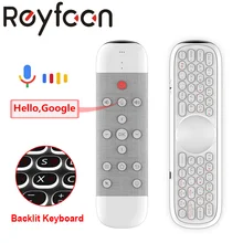 Q40 Voice Remote Control 2.4G Wireless Mini Keyboard with IR Learning Air Mouse Gyros for Android TV Box H96 Google assistant W2