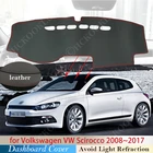 Противоскользящий коврик из искусственной кожи для Volkswagen VW Scirocco 2008  2017, накладка на приборную панель, Солнцезащитный коврик, аксессуары для автомобильного коврика 2015