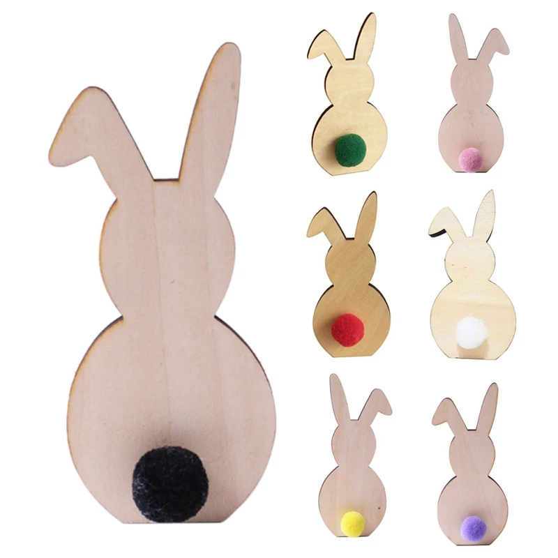 Прекрасный скандинавский стиль деревянный кролик украшения Детская комната