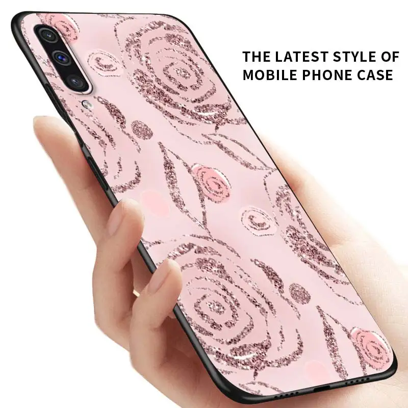 

Gold Pink Glitter Marble Phone Case for Samsung Galaxy A50 A10 A20e A30 A40 A70 A51 A71 A21s A31 Back Cover Soft Coque Capa Cell