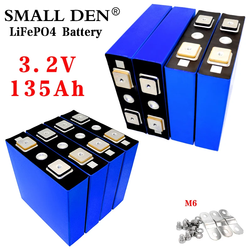 

8PCS New 3.2V 135Ah lifepo4 Battery 3.2v lithium iron phosphate cells DIY 12v 24v Solar Energy Storage Rechargeable Battery Pack
