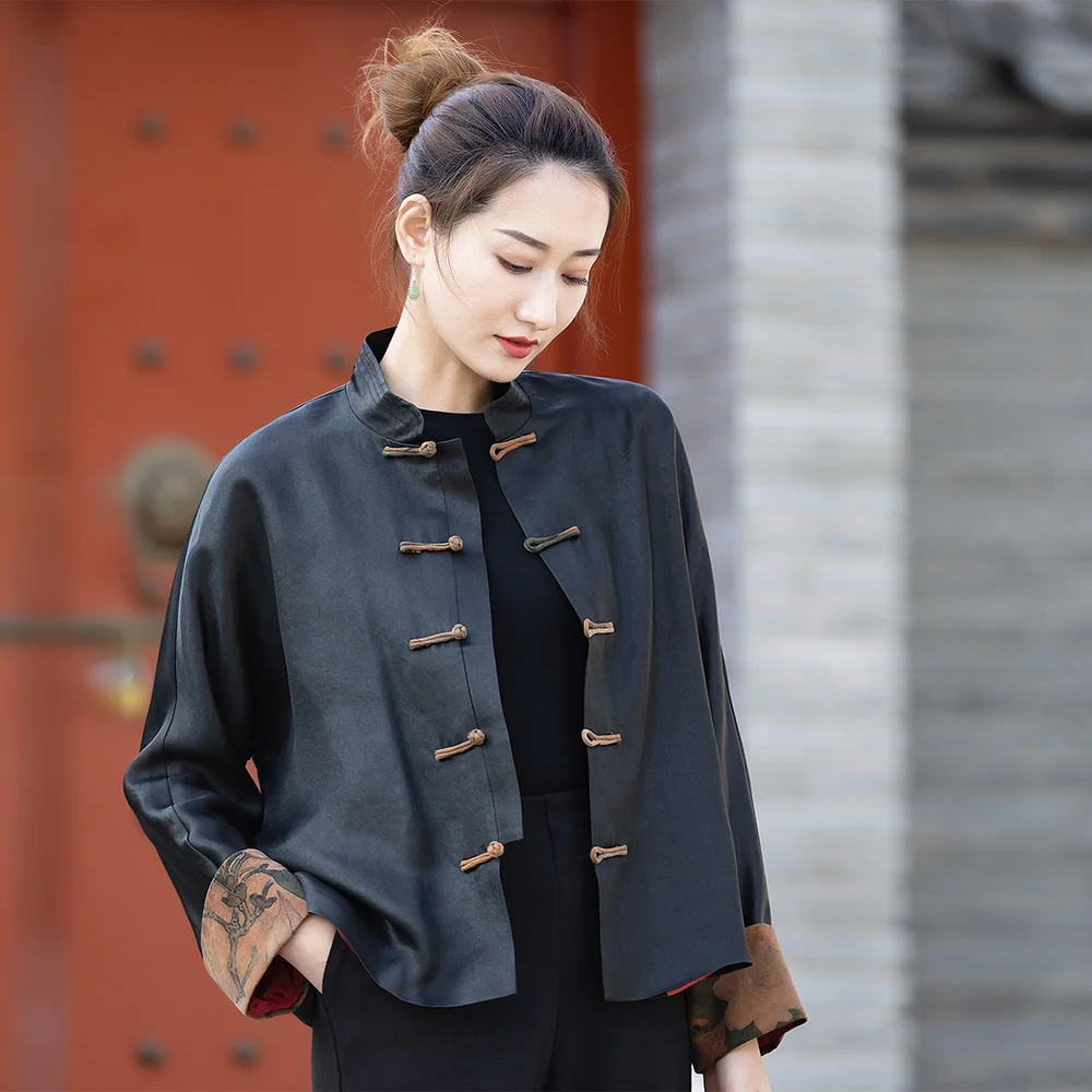 Традиционная китайская одежда для женщин повседневное пальто Ципао блузка