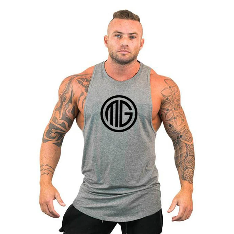 Muscleguys хлопковые майки для спортзала мужские без рукавов Мужская одежда