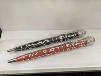 2021 luxury mb monte spider web pattern barrel metal blance red rollerball pens