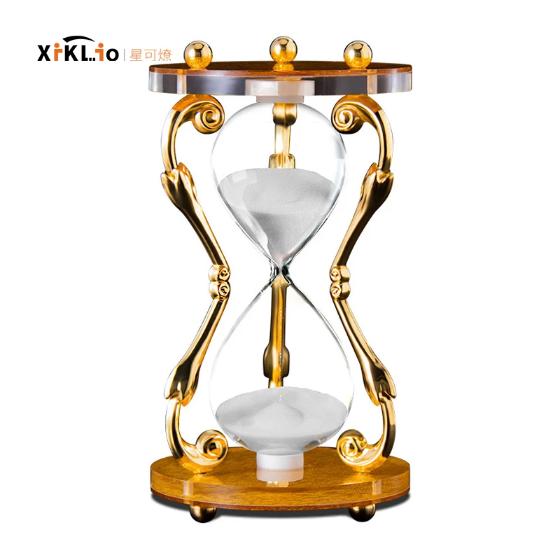 

Nordic Tijd Zandloper 30 Minuten Timer Luxe Smeedijzeren Metalen Thuis Slaapkamer Woonkamer Bureau Decoratie Accessoires New
