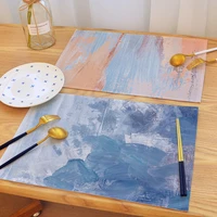 modern placemats for table ink painting abstract painting placemat hotel western placemat home decoration accessories