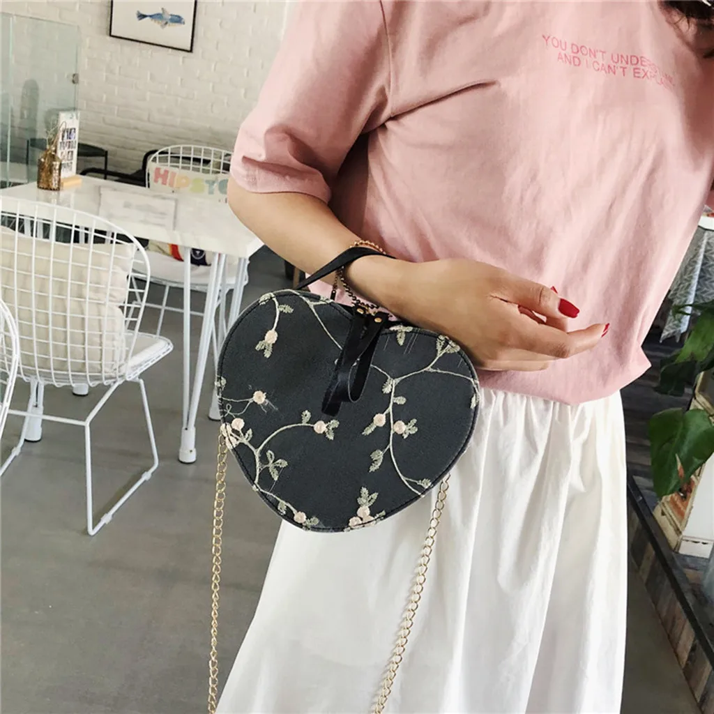 

Transer Fashion Korean Style Pu Leather Women's Shoulder Bags Ladies Wild Messenger Bag New Women's Heart-shaped Small Satchel