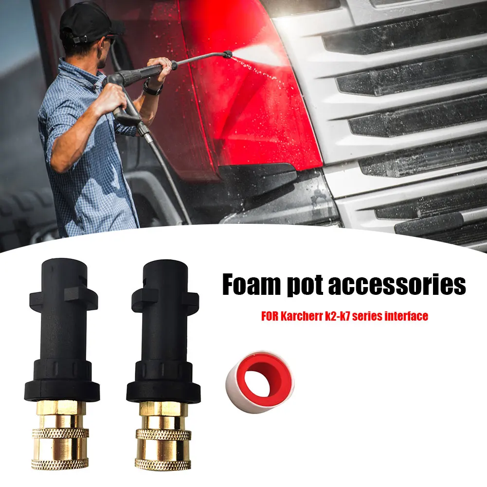 

High Pressure Washer Foam Pot Accessories 1/4 Inch Quick Disconnect + Ptfe Tape Practical Cleaning Tool Equipment