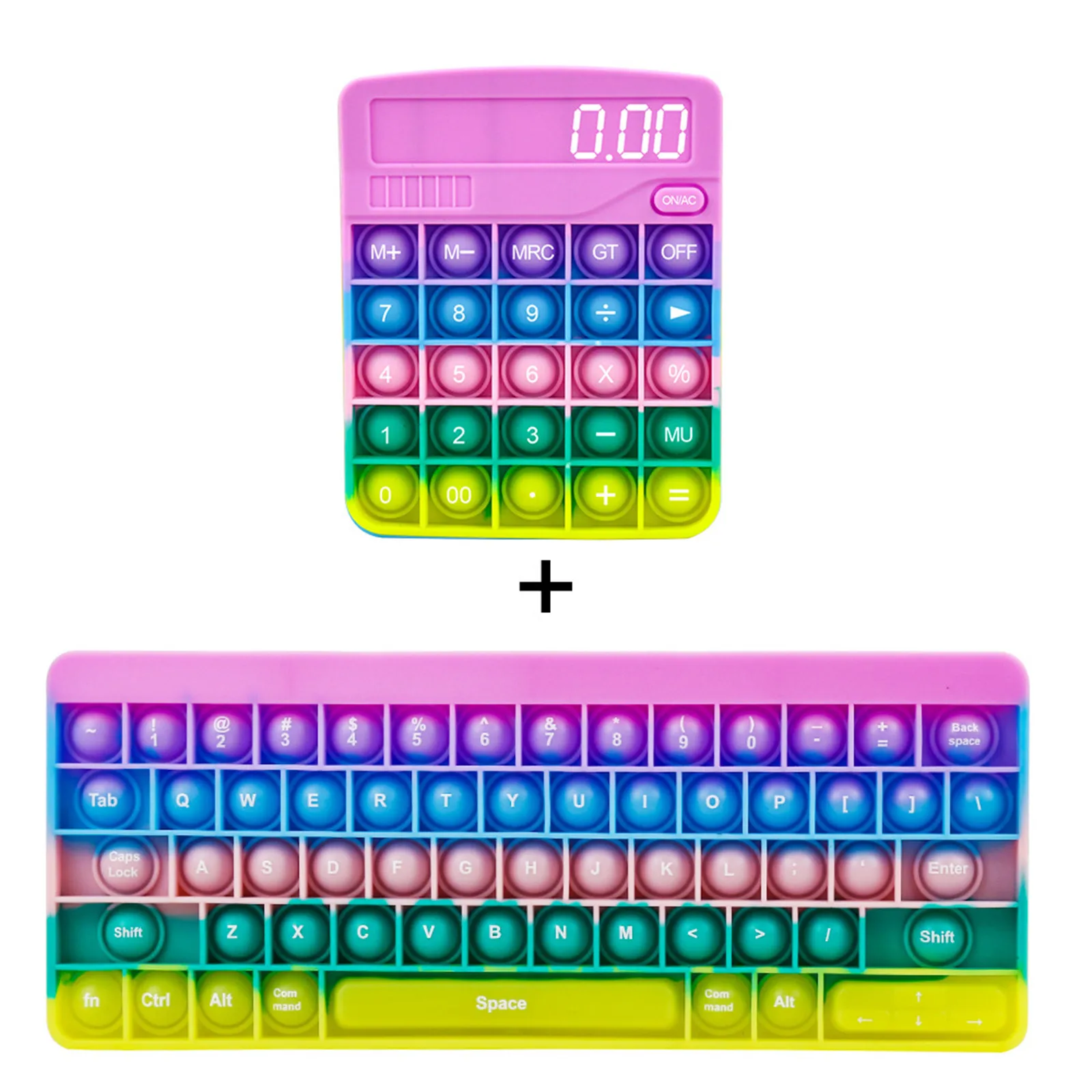 

Push Pops System Its Bubble Calculator Keyboard Rainbow Fidget Toys Sets Autism Special Needs Sensory Anti-stress Relief Toy Kid