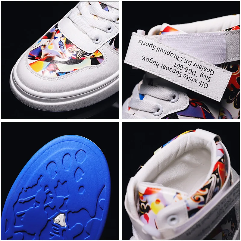 Mountain Conqueror Fashion High Top Men Shoes Print Casual For Autumn Winter Male hip hop Footwear Size 39-44 | Обувь