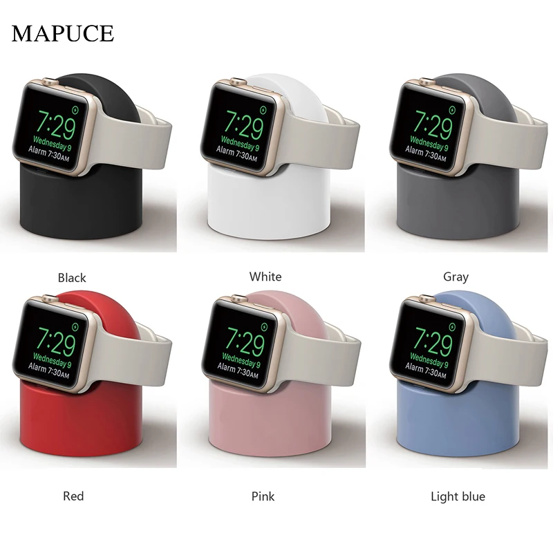 Силиконовый держатель док-станции для Apple Watch Series 4 3 2 1 зарядный кабель 44 мм/42 мм/40