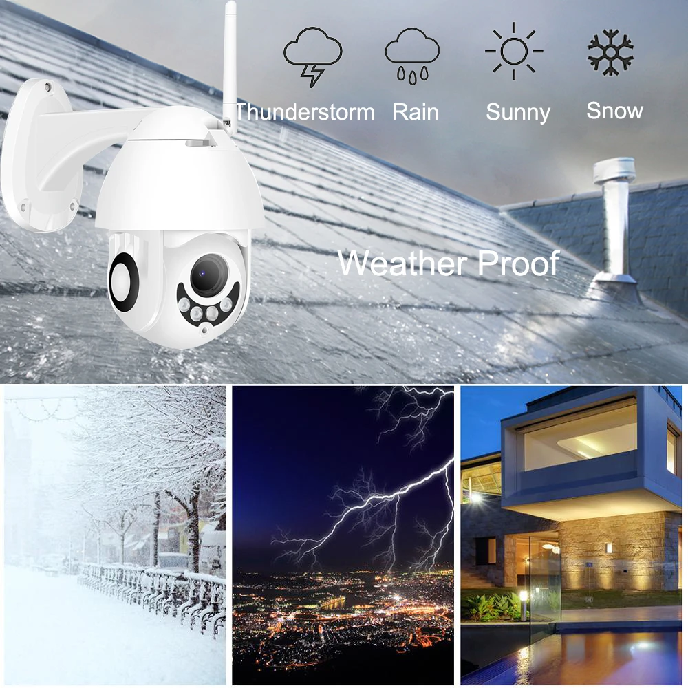 HD 1080P Wifi IP камера облачная беспроводная камера безопасности уличная 2MP CCTV камера видеонаблюдения аудио Onvif 30 м ИК ночного видения P2P