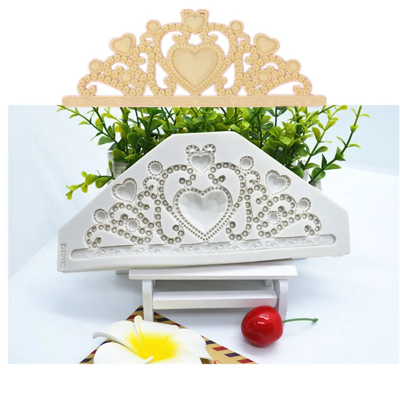 

Luyou 1pc Crown Silicone Cake Mould Tiara Chocolate Soap Fondant Cake Cooking Tools Cake Decorating Tools FM741