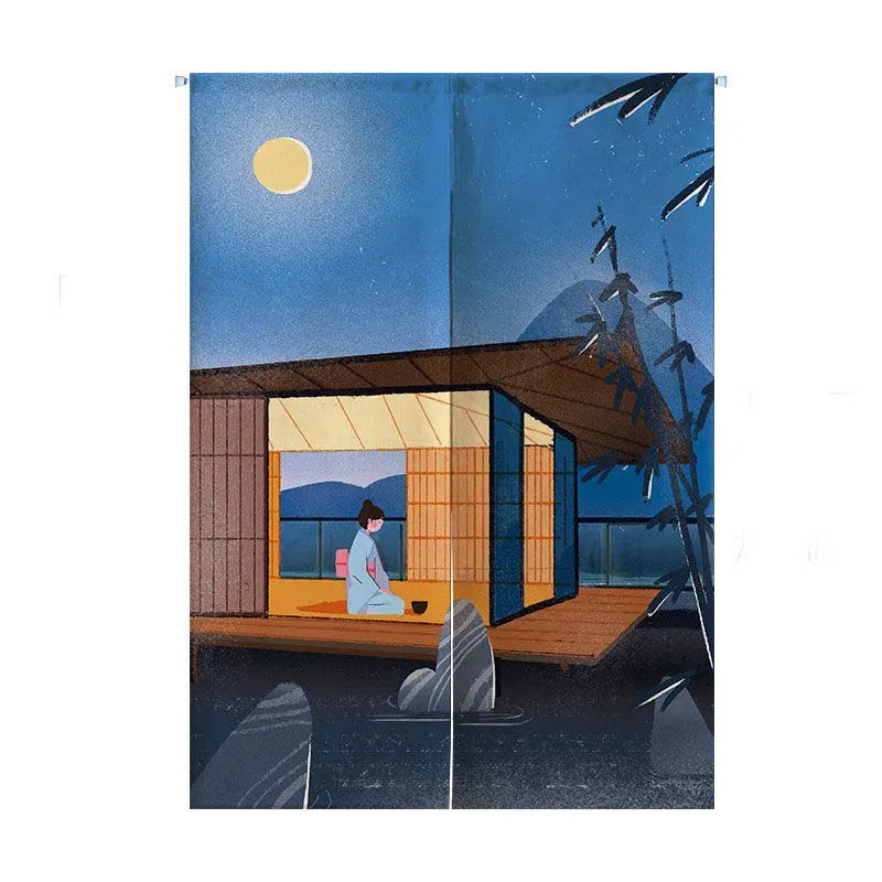 Японский Стиль волны кимоно Ткань дверной занавес перегородка Ванная комната