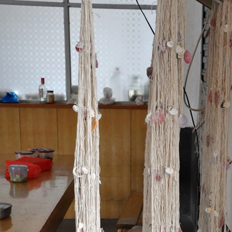 Праздничные украшения для сцены морская рыболовная сеть Приморская стена