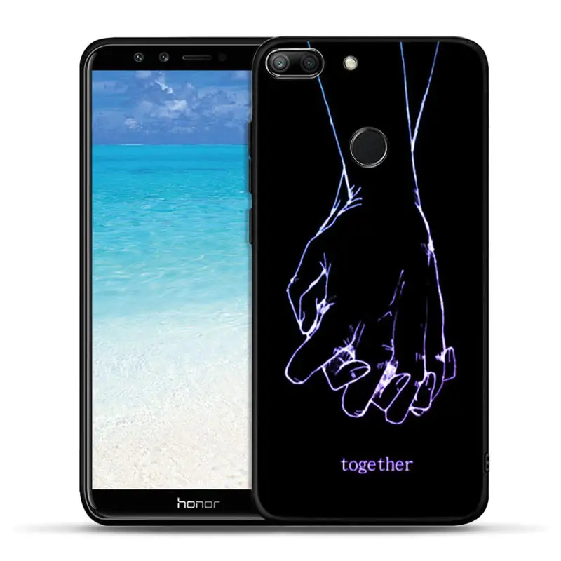 Роскошный черный чехол для телефона Huawei Honor 10 9 8 Lite 8X 8C 7A 7X Мягкий из ТПУ 10i 9i Fundas Coque