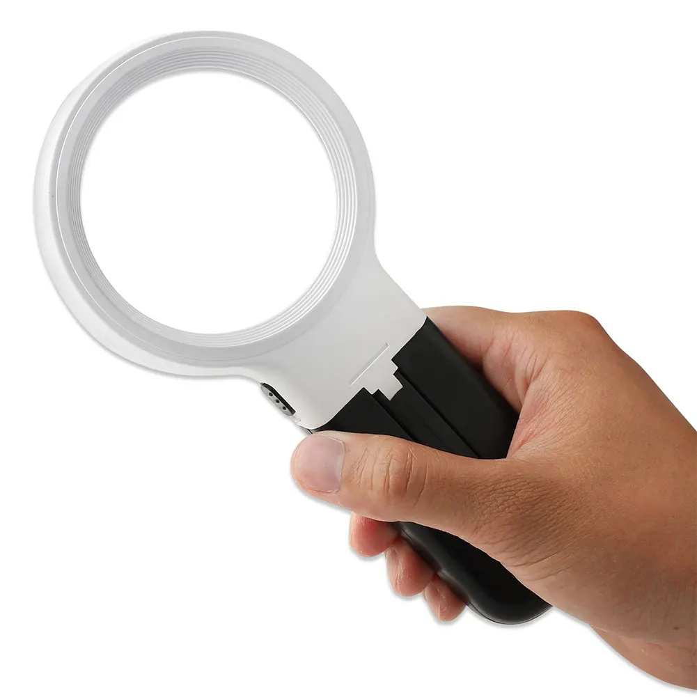 

LED Lighted Hands Free Magnifying Glass 4X Portable Illuminated Magnifier for Reading Inspection Soldering Needlework Repair