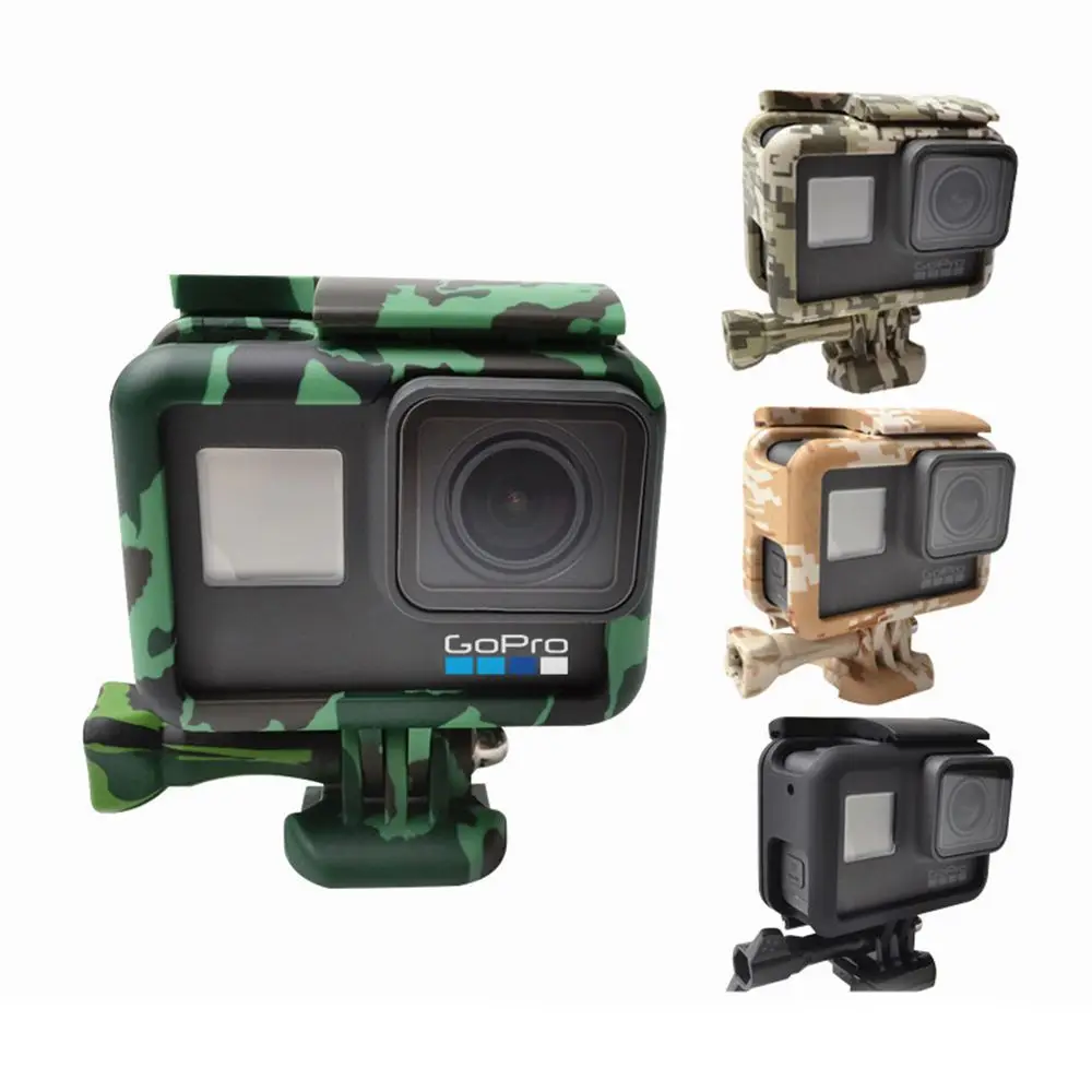 

Portable Camouflage Sport Camera Case Anti-Scratch Protective Frame Rubber Shockproof Silicone Case for GoPro Hero 5/6/7