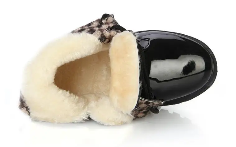 Детские водонепроницаемые лыжные ботинки размер 21-36 теплые плюшевые для девочек