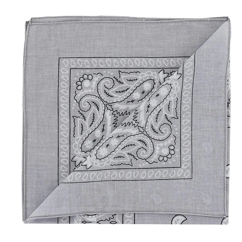 Set of 3 bandanas Paisley Man and Woman 57 x cm White + light gray pink |