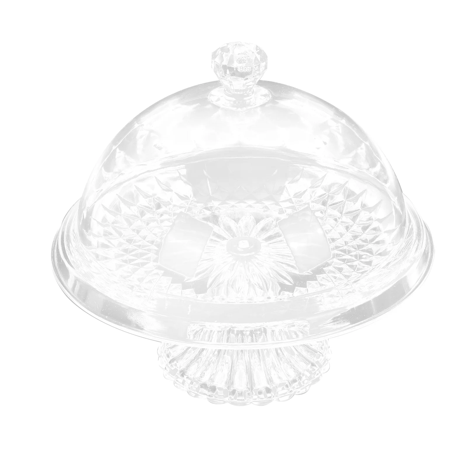 

1 Set Acrylic Dessert Cake Plate Cover Acrylic Cake Stand with Dome Cover
