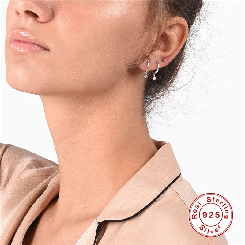 Женские серьги гвоздики ROXI из стерлингового серебра 925 пробы с жемчугом