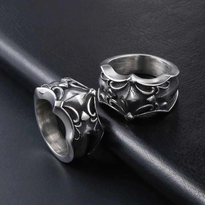 Эксклюзивное украшение Hemiston Трендовое ретро-кольцо властное титановое стальное