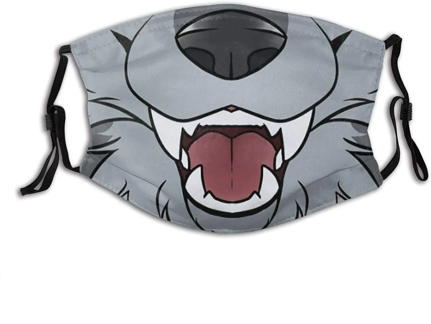 

Reusable Wolf Face Mask, Washable Adjustable Balaclava with 2 Filters for Women Men&Teens