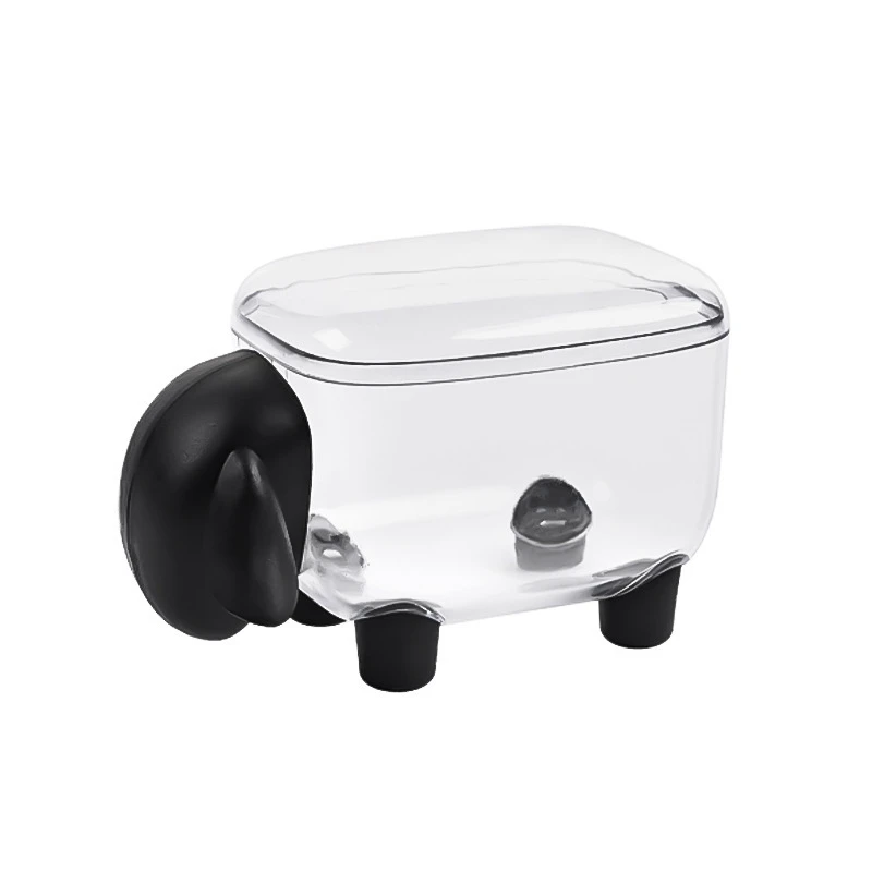 

Sheep Cotton Swab Box Desktop PP Storage Box with Cover for Home Decor