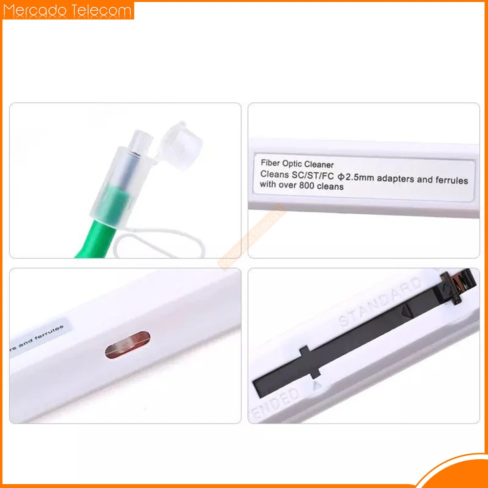 5PCS/lot LC/SC/FC/ST One Touch Cleaning Tool 1.25mm and 2.5mm Cleaning Pen 800 Cleaning Fiber Optic Cleaner