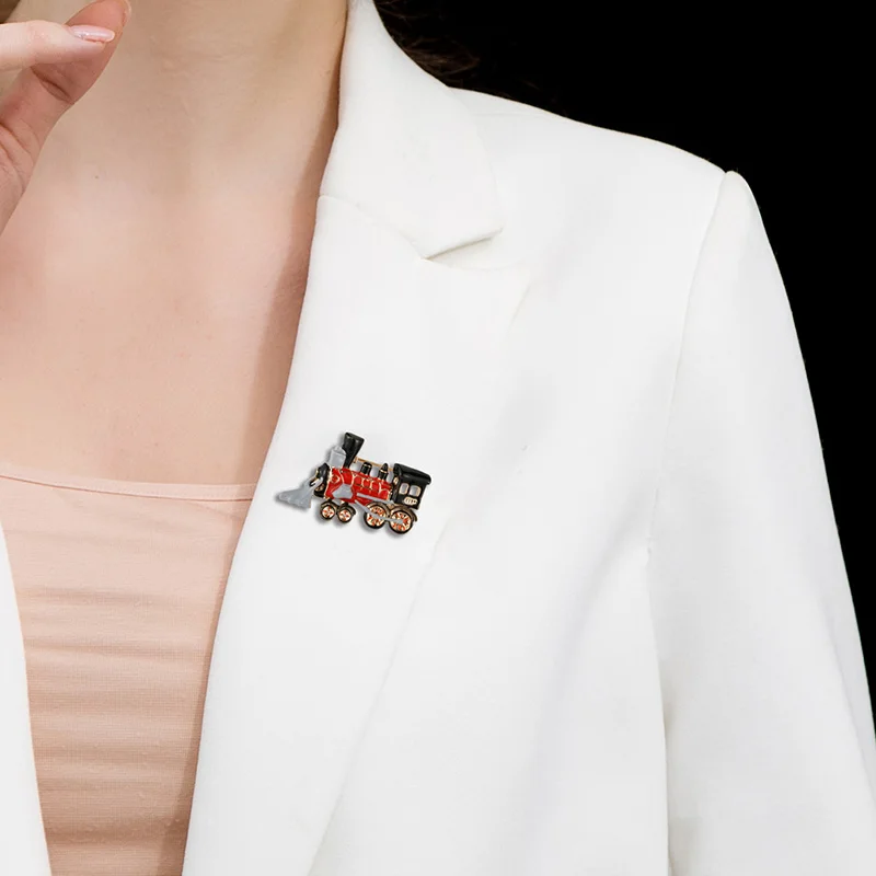 Funmor Ретро паровой поезд сплав Броши Эмаль Булавка для женщин мужчин рутинные