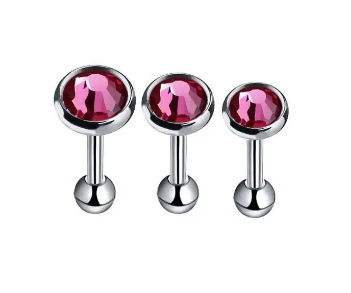 Imixlot 3 шт./компл. 316L из нержавеющей стали круглые циркониевые серьги-тренгус штанга-Спираль пирсинг для хряща уха кольцо ювелирные изделия для женщин девушек