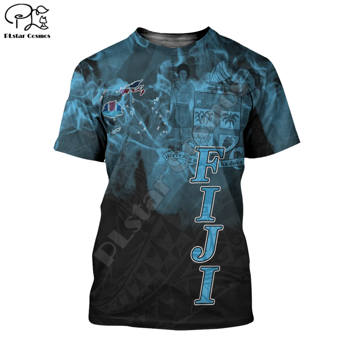 

PLstar Cosmos Fiji National Emblem Culture 3D Print New Fashion Summer T-Shirts Short-Sleeve Tee Men/Women Casual Streetwear F22