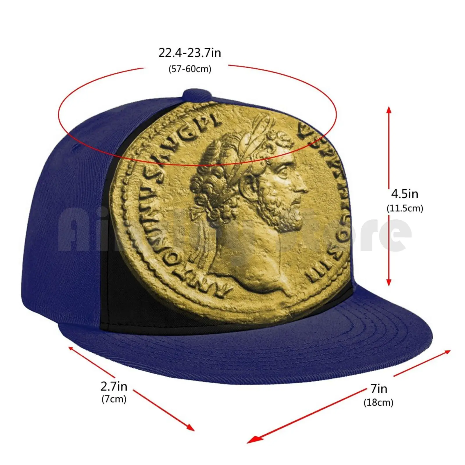 

Antoninus Pius Gold Roman Coin Baseball Cap Unisex Mesh Casual Print Adjustable Gold Roman Coin Ancient History Sestertius
