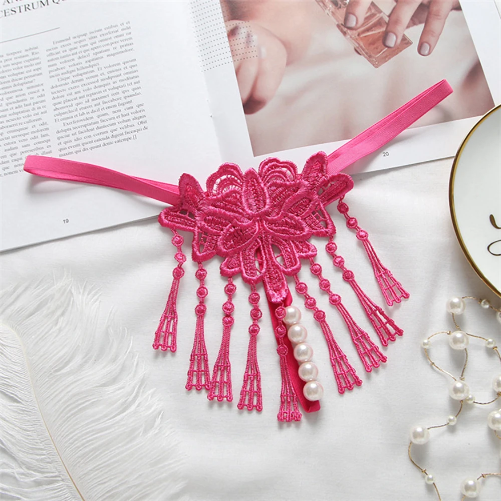 Соло вагинальный стимулятор с кисточками стринги жемчугом трусы Для женщин