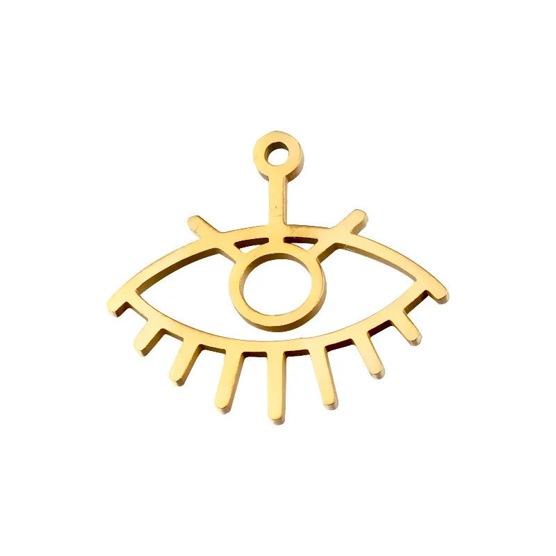 5 шт./лот из нержавеющей стали золотые преувеличенные полые глаза демона Подвески