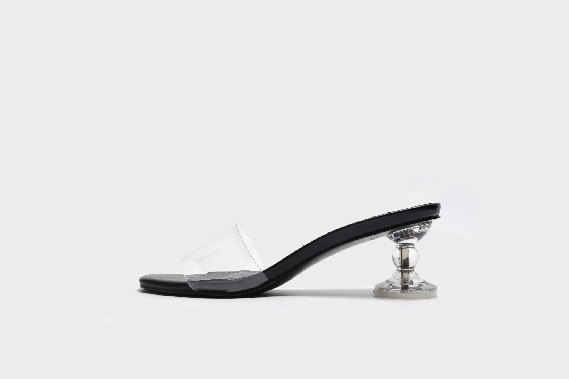 

2021 summer new fashion transparent crystal casual sandals square head open toe elegant fashion thick heel high heel women's