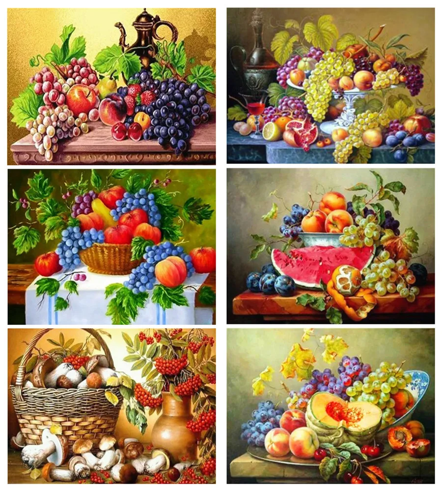 5D DIY алмазная живопись зеленый лист виноград кухонный декор для стен пейзаж