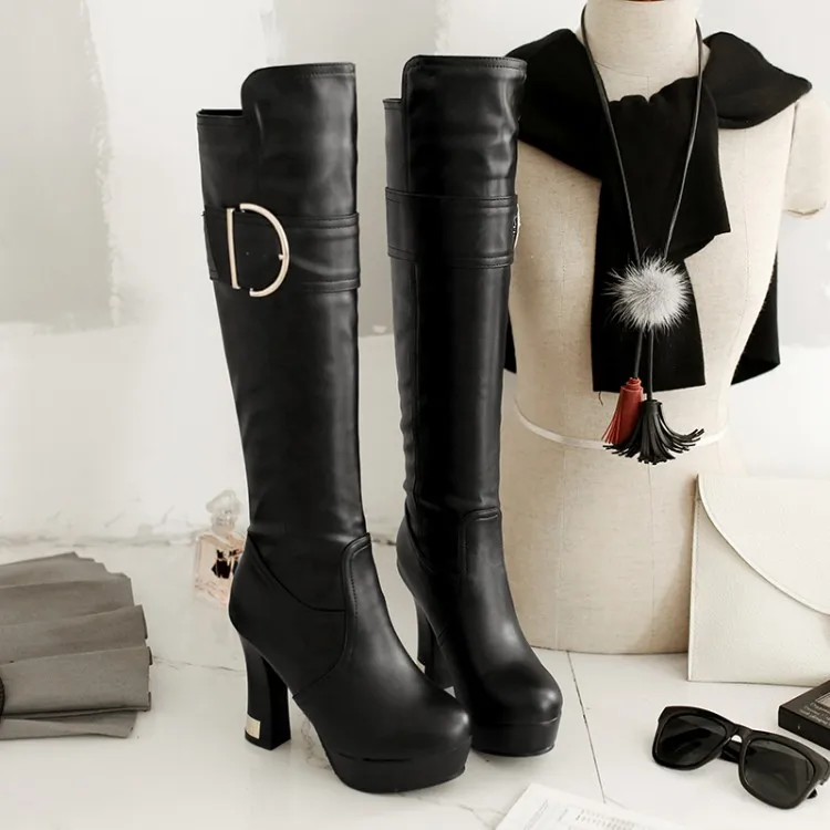 Сапоги до бедра размера плюс 10 11 12 сапоги колена выше женские водонепроницаемые с