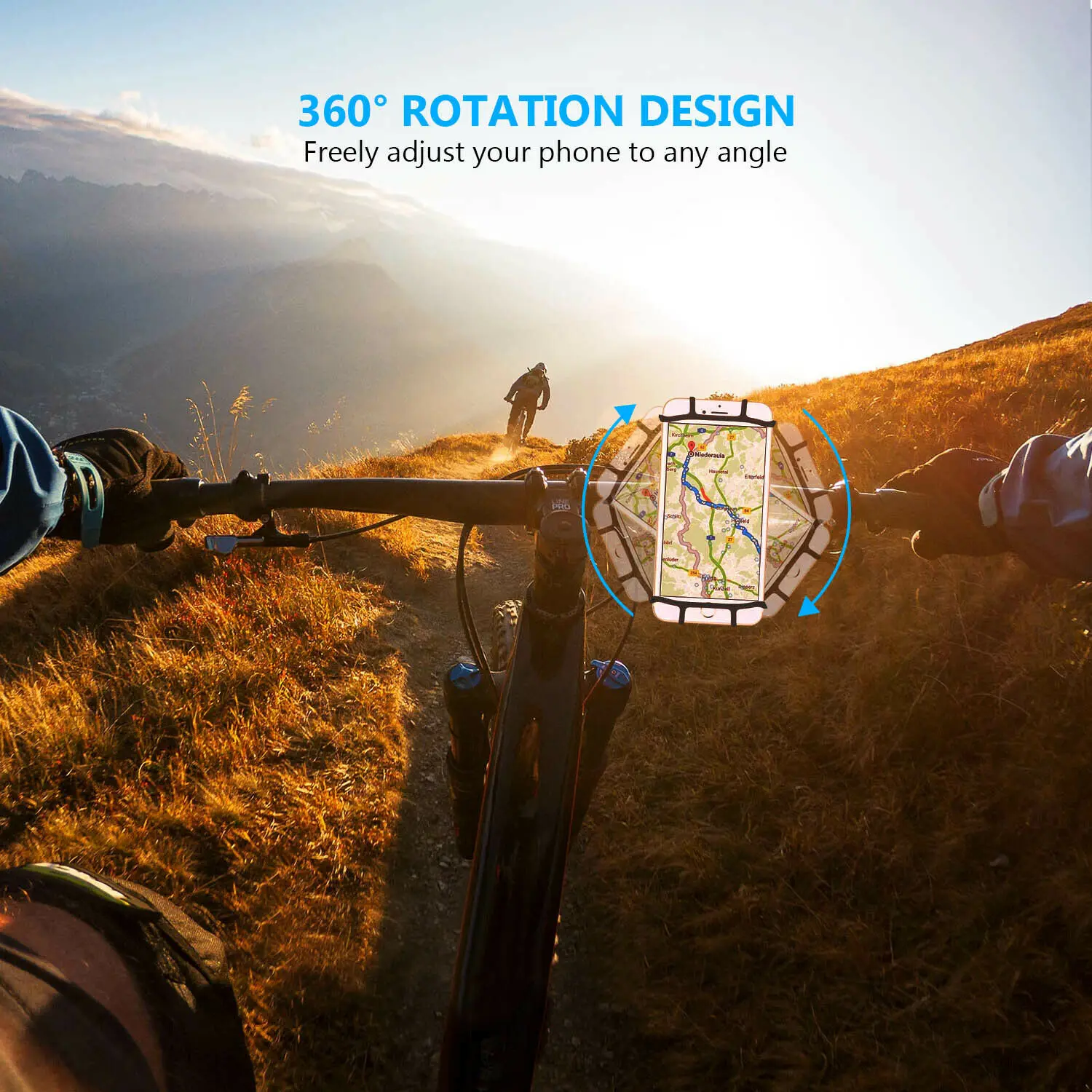 Держатель для телефона с креплением на руль велосипеда силиконовый мобильный