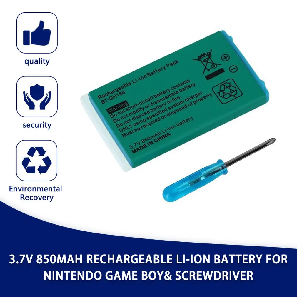 Перезаряжаемый литий ионный полимерный аккумулятор для Nintendo Game Boy Advance SP Systems с
