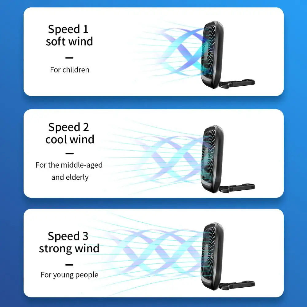 Baseus автомобильное заднее сиденье мини USB складной бесшумный вентилятор кулер портативный вентилятор охлаждения воздуха использование настольный офисный вентилятор три класса скорость ветра
